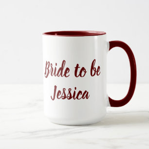 Bridge to be Burgundy Elegant Script Geschenke Hoc Tasse
