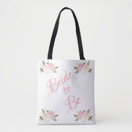 Bridge to be Floral Script Rosa Elegant Tasche