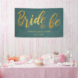 Bridge to be Gold Calligraphy Green Brautparty Banner