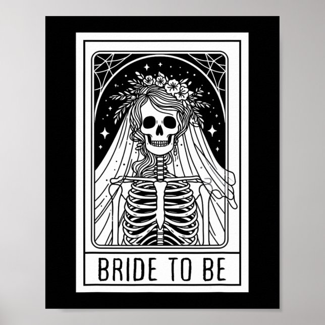 Bridge to be Gothic Skeleton Tarot Card Bacheloret Poster (Vorne)
