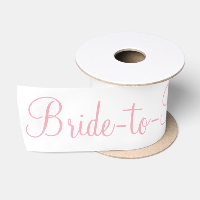 Bridge to be Pink White Brautparty Satin Ribbon Satinband (Spule)