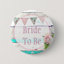 Bridge to be Shabby Vintag Rustic Wedding Button
