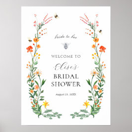 Bridge to Bee Wildblume Garden Bridal Begrüßungsze Poster