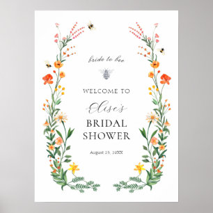 Bridge to Bee Wildblume Garden Bridal Begrüßungsze Poster