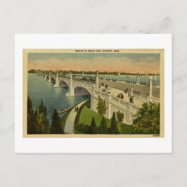 Bridge to Belle Isle Detroit, Michigan, Vintag Postkarte