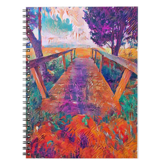 Bridge to peace an A.I. developed painting   Notizblock (Vorderseite)