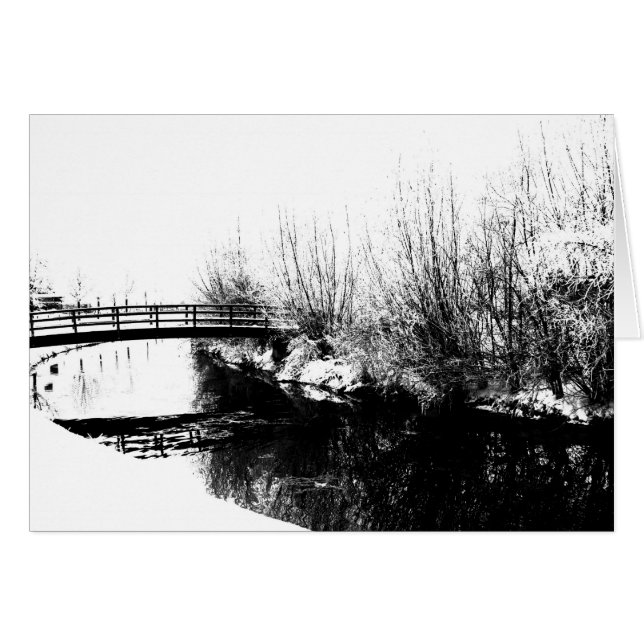 Bridge und Stream Winter Scene Gccna (Vorderseite (Horizontal))