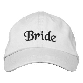 Bridge White bestickter Hut: Schwarze Stickerei Bestickte Baseballkappe