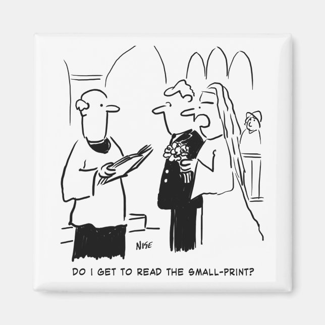 Bridge Will Karo Small Print Cartoon Magnet (Vorne)