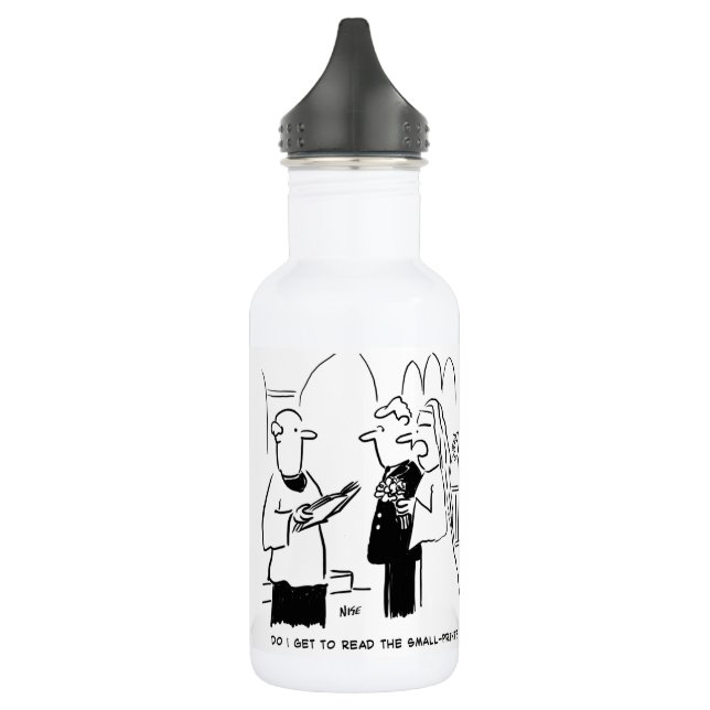 Bridge Will Karo Small Print Cartoon Stainless Edelstahlflasche (Links)