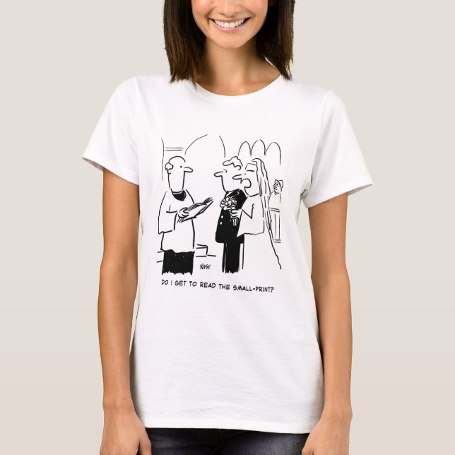 Bridge Will Karo Small Print Cartoon T-Shirt (Vorderseite)