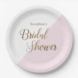 Bridge zu Name Pink Gold Brautparty Script Pappteller