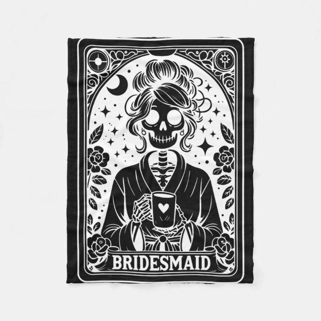 Bridgeaid Tarot Card Bridge Coven Gothic Bachelore Fleecedecke (Vorderseite)