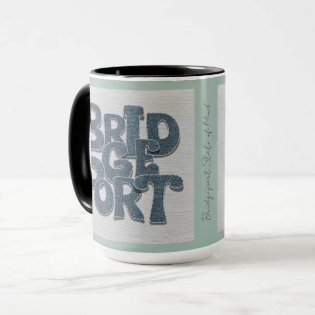 Bridgeport Connecticut Denim Tasse (Vorderseite Links)