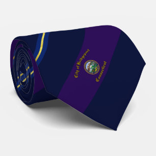 Bridgeport (Connecticut) - Stadtflagge Neck Tie Krawatte
