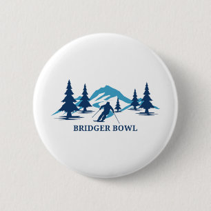 Bridger Bowl Montana Skigebiet Skifahren Skifahrer Button