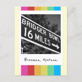 Bridger Bowl Retro Sofortkamera Postkarte