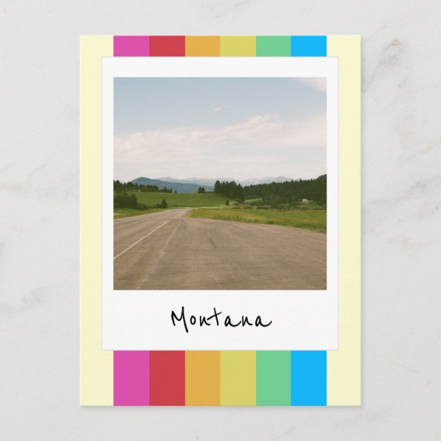Bridger Canyon Retro Sofortkamera Postkarte (Vorderseite)