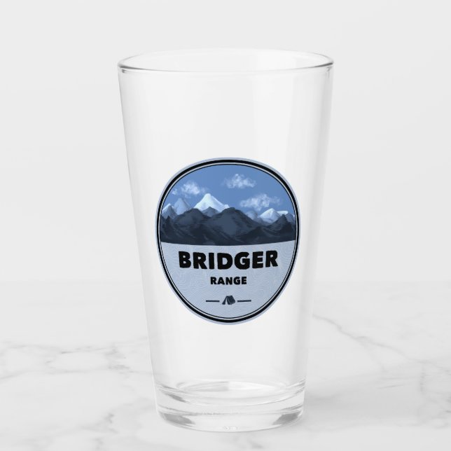 Bridger Range Montana Camping Glas (Vorderseite)