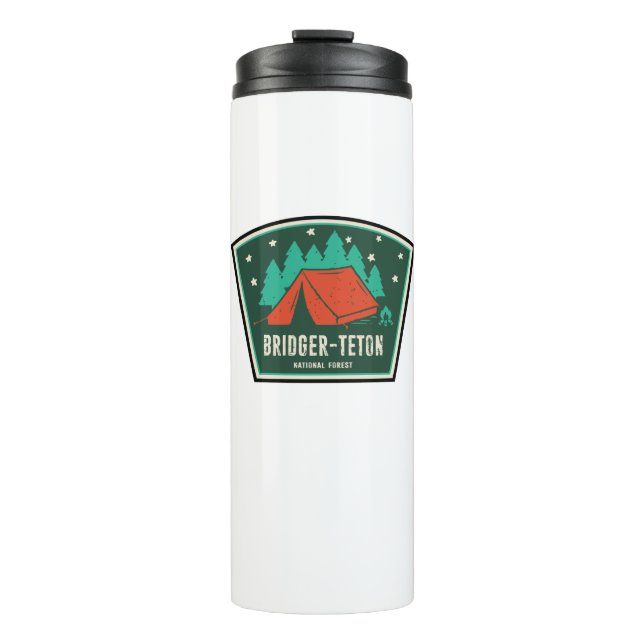 Bridger-Teton National Forest Camping Thermosbecher (Vorderseite)