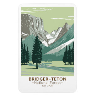 Bridger Teton National Forest Oberer Green River Magnet