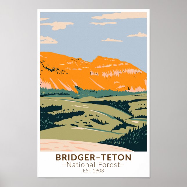 Bridger Teton National Forest Sheep Mountain Poster (Vorne)