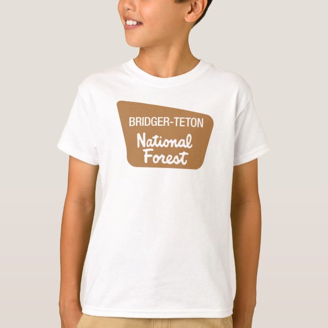 Bridger-Teton staatlicher Wald (Zeichen) T-Shirt (Vorderseite)