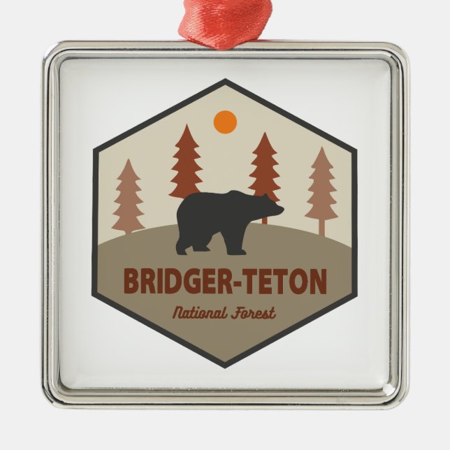 Bridger-Teton-Waldbär Ornament Aus Metall (Vorne)