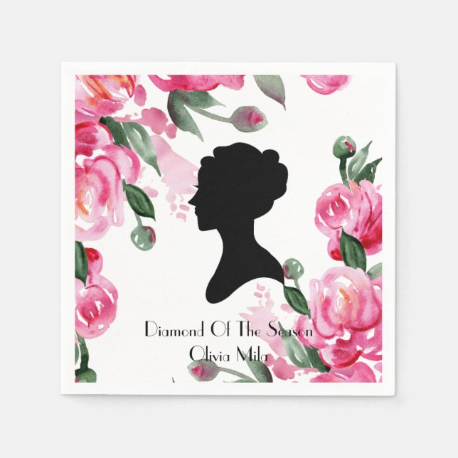 BRIDGERTON FLORAL BRAUTPARTY SERVIETTE (Vorderseite)