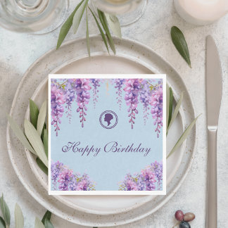 Bridgerton Inspirierte Floral Birthday Napkins Serviette