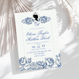 Bridgerton Wedding Einladung Lady Dusty Blue Boho