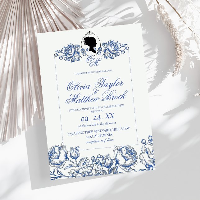 Bridgerton Wedding Einladung Lady Dusty Blue Boho (Von Creator hochgeladen)