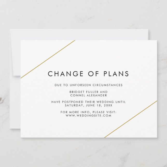 Bridget Geometric Modern Wedding Ankündigung (Vorderseite)