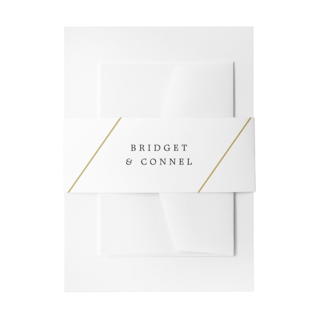 Bridget Geometric Modern Wedding Einladungsbanderole (Vorderseite Beispiel)