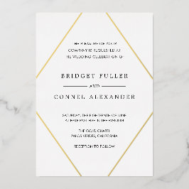 Bridget Geometric Modern Wedding Folieneinladung