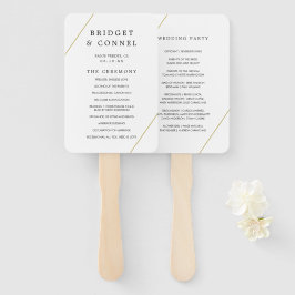Bridget Geometric Modern Wedding Program Fächer