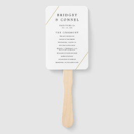 Bridget Geometric Modern Wedding Program Fächer