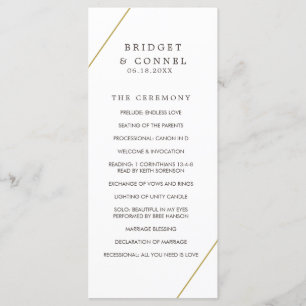 Bridget Geometric Modern Wedding Programm