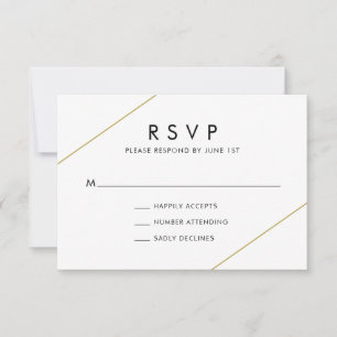 Bridget Geometric Modern Wedding RSVP Karte
