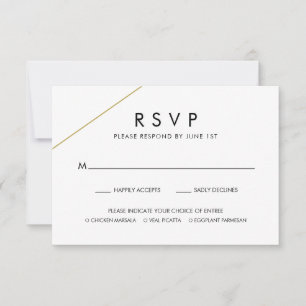 Bridget Geometric Modern Wedding RSVP Karte