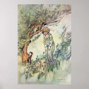 Bridget und Gnome durch Charles Robinson Poster