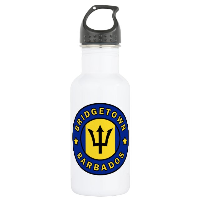 Bridgetown Barbados Edelstahlflasche (Vorderseite)