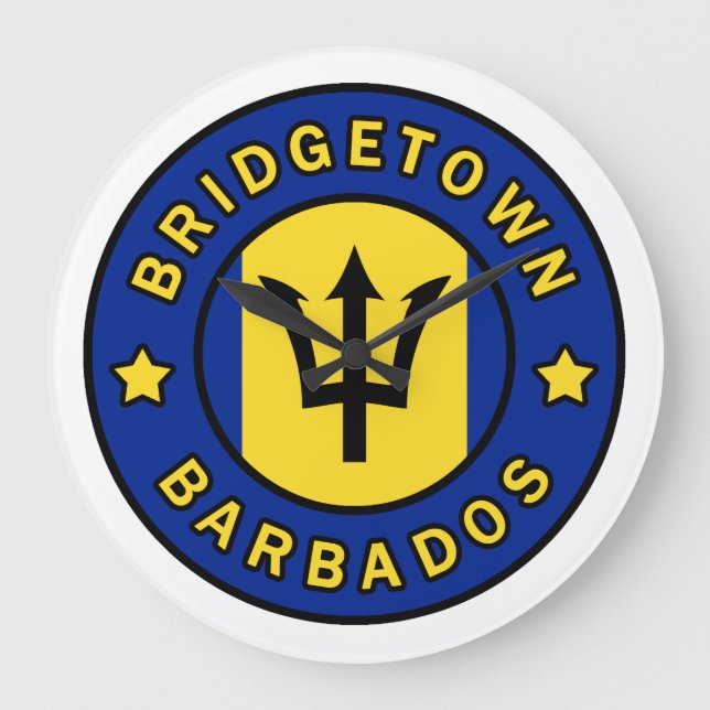 Bridgetown Barbados Große Wanduhr (Vorderseite)