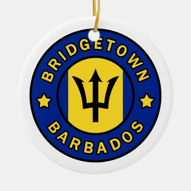 Bridgetown Barbados Keramik Ornament (Vorne)