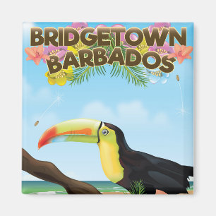 Bridgetown Barbados Tukane-Reiseplakat Magnet