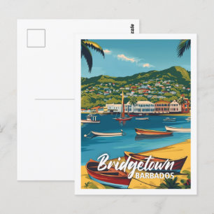 Bridgetown Barbados Vintage berühmter Reiseort Postkarte