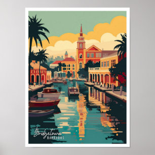 Bridgetown Barbados Vintage Reise Poster