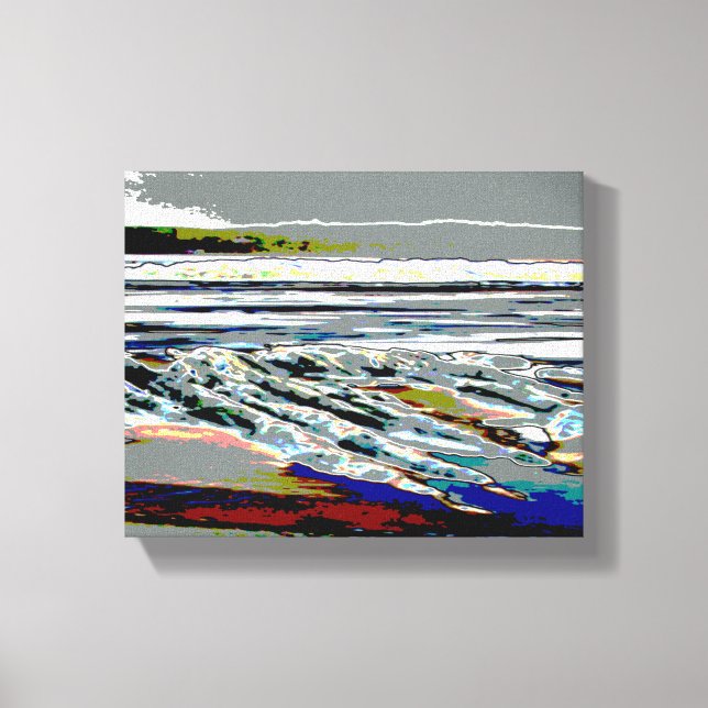 Bridgewater N.S. Riser's Beach Abstract print art Leinwanddruck (Vorderseite)