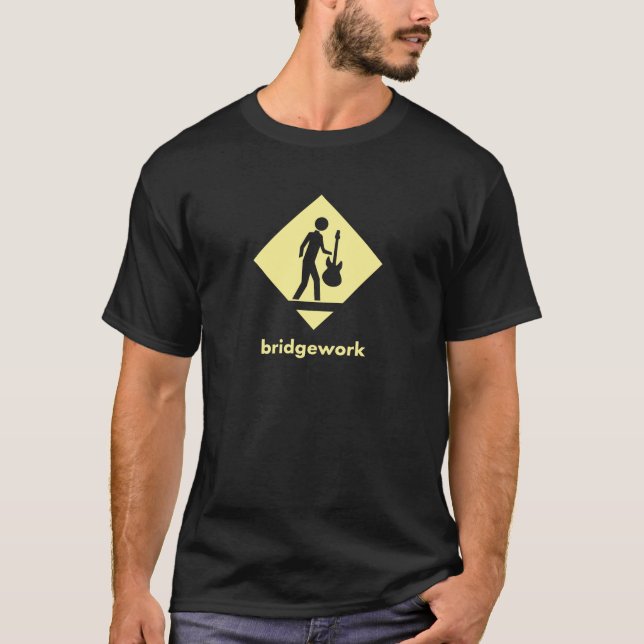 Bridgework "Musician Crossing Black" T-Shirt (Vorderseite)