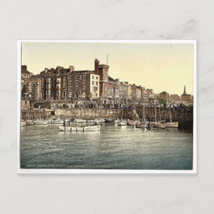 Bridlington, der Hafen, vom südlichen Pier, Yorksh Postkarte